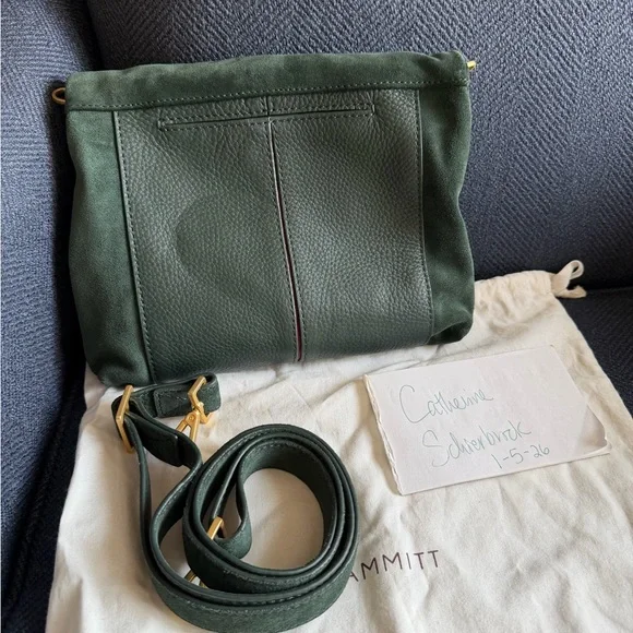 Hammitt Forest Green Suede Crossbody Bag - Picture 2 of 2